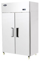 Kühl-/Tiefkühlschrank Kombination Edelstahl 900...