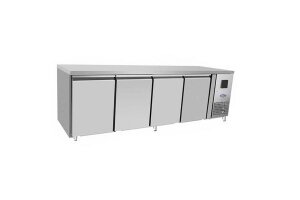 4-Türiger Tiefkühltisch GN1/1 Edelstahl 560 Liter