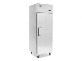 1-türiger Kühlschrank Edelstahl 420 Liter