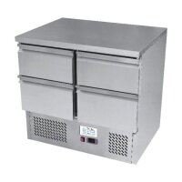 Kühltisch mit 4 Schubladen GN1/1 Edelstahl 300 Liter