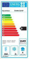 Skyrainbow K&uuml;hltisch 3-T&uuml;rig Edelstahl 260L
