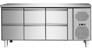 Skyrainbow Kühltisch mit 6 Schubladen 1795x700x860mm