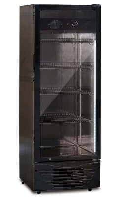 Glastürkühlschrank schwarz 278 Liter