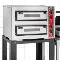 GMG - Pizzaofen PF5050 DE4 elektrisch -4+4x Ø25cm | 8 kW, 3NAC | 400V - Edelstahl 2 Backkammern