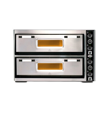 GMG - Pizzaofen PF9292 DE - elektrisch - 9+9x Ø30cm | 16 kW, 3NAC | 400V - Edelstahl 2 Backkammern