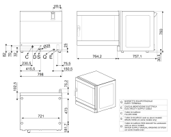 Smeg Heißluftofen mit Beschwadung 6 x 600x400mm...