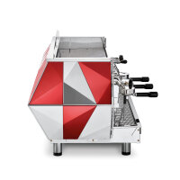 La Pavoni Diamante Automatic 3-Gruppig Edelstahl-Rubinrot 22,5 Liter 5,47kW 400V 1110x625x650mm B-Ware