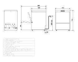 Smeg Gläserspülmaschine Ecoline Reinigerdosierer, Klarspülmitteldosierer 3 kW 230V