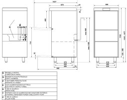 Smeg Geschirrspülmaschine Hochversion Ablaufpumpe Reinigerdosierer Klarspülmitteldosierer 6,73kW 400V B-Ware