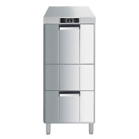 Smeg EURONORM Geschirrspülmaschine Hochversion mit Enthärter Ablaufpumpe Reinigerdosierer Klarspüldosierer 6,7kW 400V B-Ware