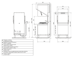 Smeg EURONORM Geschirrspülmaschine Hochversion mit Enthärter Ablaufpumpe Reinigerdosierer Klarspüldosierer 6,7kW 400V B-Ware