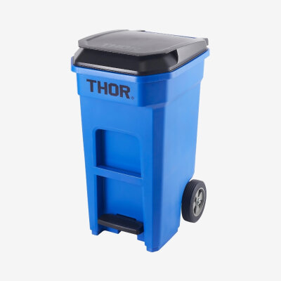 THOR ® Tret-Abfallcontainer 120L 52 x 66,3 x 94 cm verfügbare Farben: BLUE, GRAY, YEL, GRN, RED, BLA