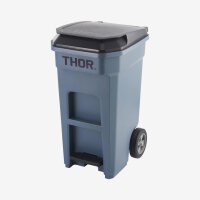 THOR ® Tret-Abfallcontainer 120L 52 x 66,3 x 94 cm verfügbare Farben: BLUE, GRAY, YEL, GRN, RED, BLA