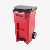 THOR ® Tret-Abfallcontainer 120L 52 x 66,3 x 94 cm verfügbare Farben: BLUE, GRAY, YEL, GRN, RED, BLA
