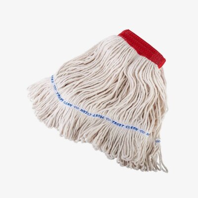 Baumwollmopp Moipp Größe Groß Kopfband Farbe RED Kopfband Größe 12,7 verfügbare Farbe: WHT