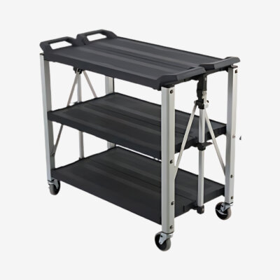 HI5 ® Klappbarer Servicewagen  max. Belastung 160 kg 75.0 × 41.2 × 92.0cm Farben: GRAY, BLA, BRN