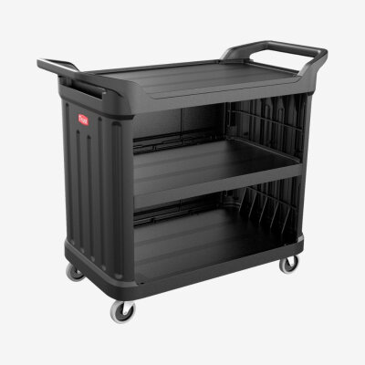 HI5 ® Universalwagen mit geschlossenen Seitenteilen an 3 Seiten max. Belsatung 135 kg 111.6 × 54.0 × 95.6cm Farbe: SCHW