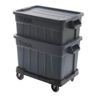 THOR Behälter mit Decke 53, L 70.8 × 43.4 × 27.2cm verfügbare Farben: GRAY, BLA, OD, CG, WHT, YEL, RED, BLUE, GRN, CLR